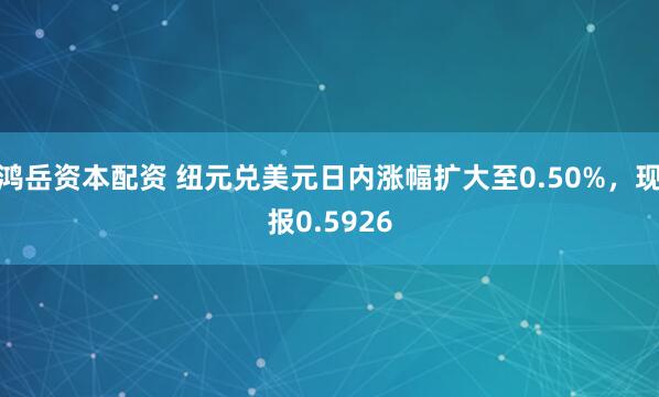 鸿岳资本配资 纽元兑美元日内涨幅扩大至0.50%，现报0.5926