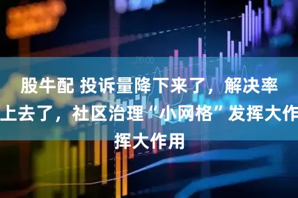 股牛配 投诉量降下来了，解决率升上去了，社区治理“小网格”发挥大作用